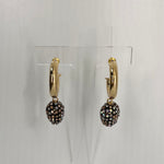 Rhinestone Studded Heart Huggies