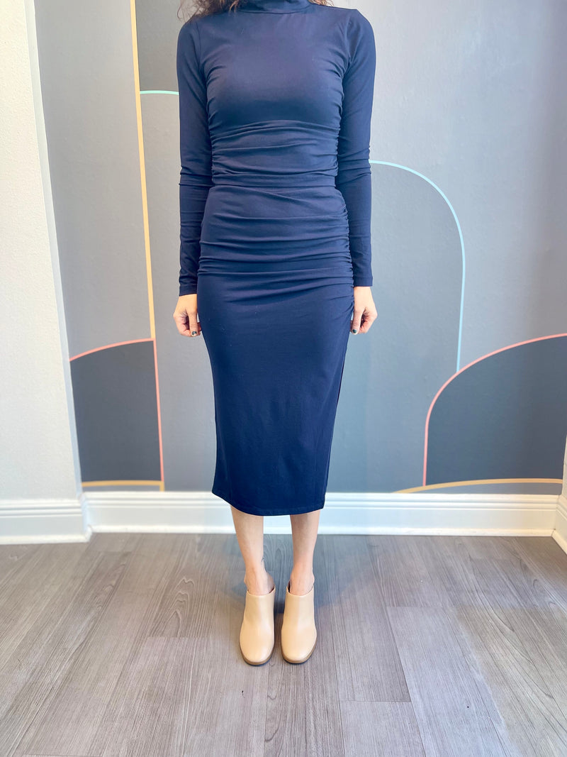 Shirred Split Skirt