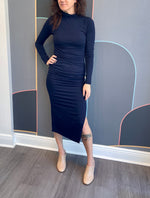 Shirred Split Skirt