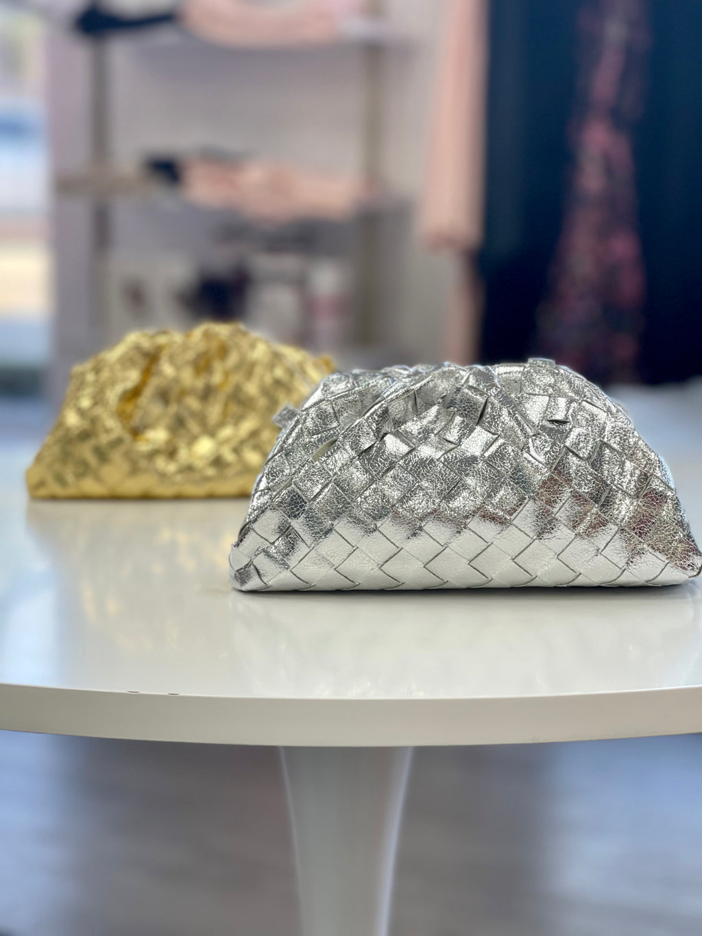Metallic Pouf