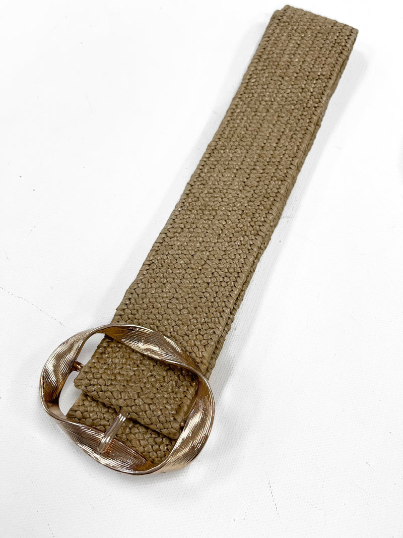 Raffia Stretch Belt