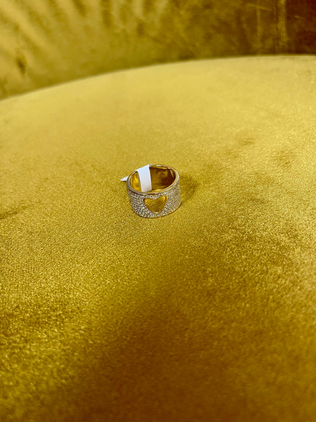 Rhinestone Heart Ring