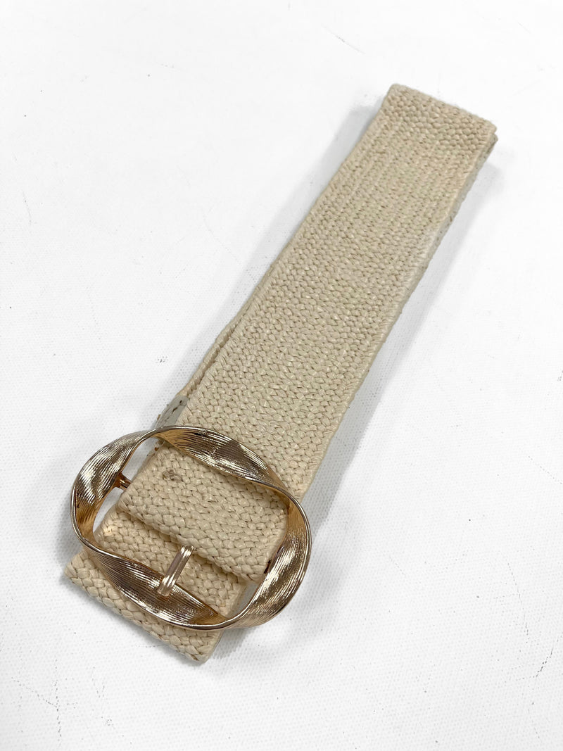 Raffia Stretch Belt