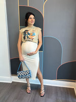 Shirred Split Skirt