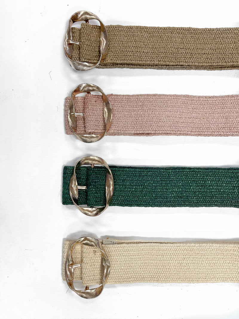 Raffia Stretch Belt