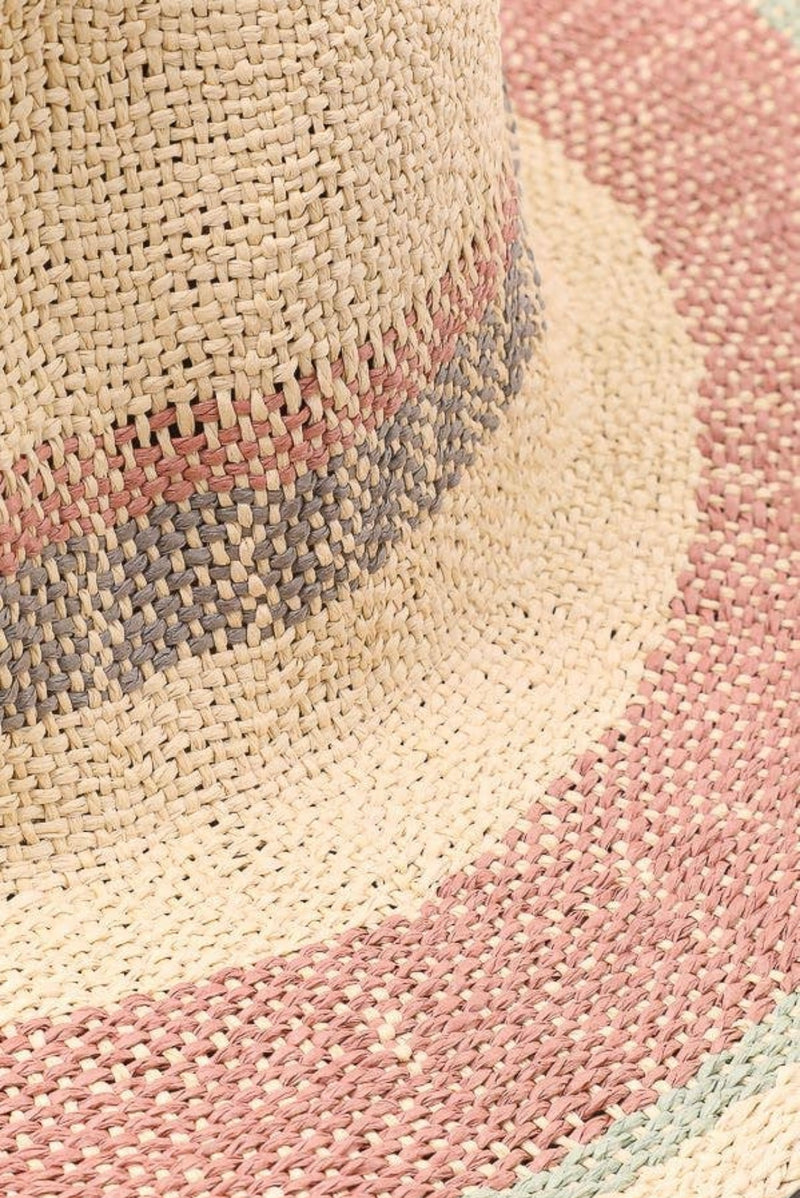 Crimson Blush Raffia Hat