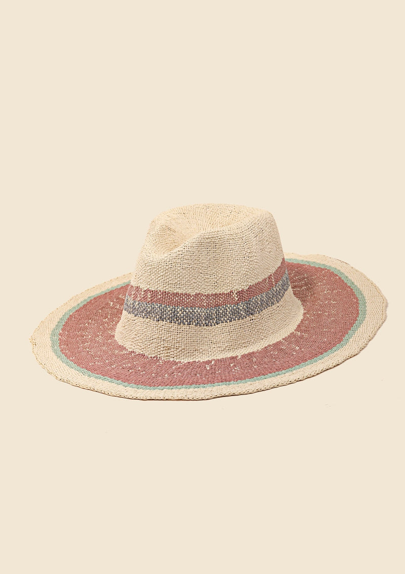 Crimson Blush Raffia Hat
