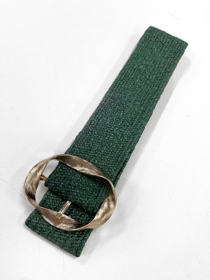 Raffia Stretch Belt