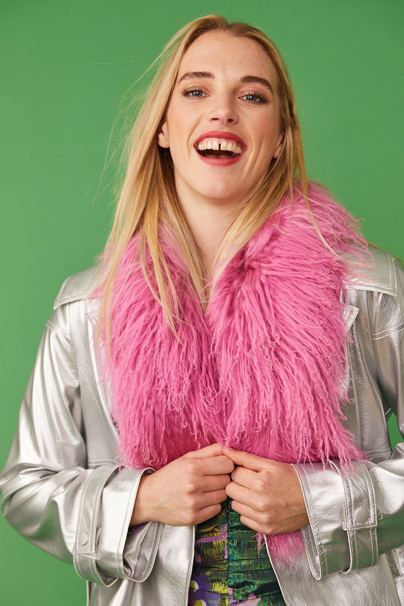 Make It Pop Mongolian Fur Collar