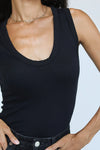 Jordan U-Neck Ribbed Tank