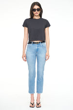 Monroe High Rise Cigarette Crop Jean - Mai Tai