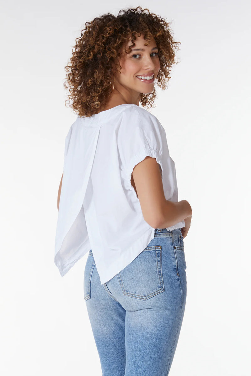 Boatneck Split Back Top