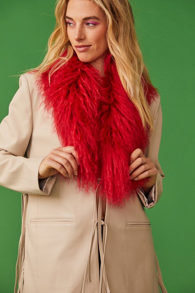 Make It Pop Mongolian Fur Collar