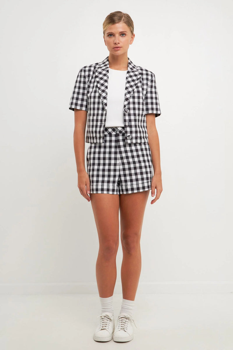 Gingham Set Shorts
