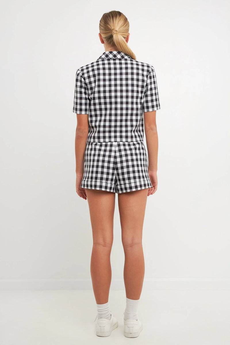 Gingham Set Shorts