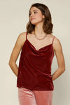 Velvet Cowl Neck Cami