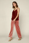 Velvet Cowl Neck Cami