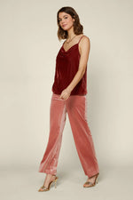 Velvet Cowl Neck Cami