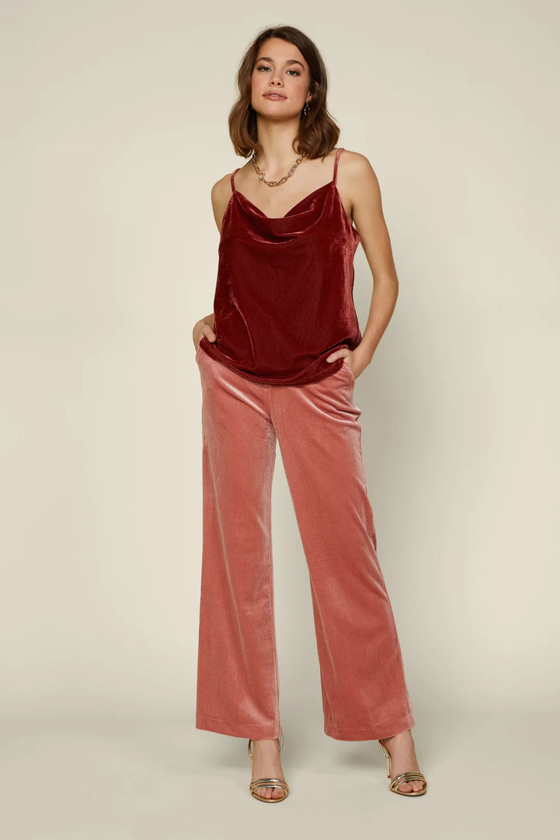 Velvet Cowl Neck Cami