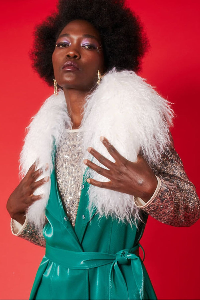 Make It Pop Mongolian Fur Collar